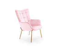 Fotele - Fotel CASTEL 2 jasny różowy